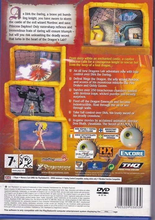 Dragons Lair 3D Special Edition - PS2 (B Grade) (Genbrug)